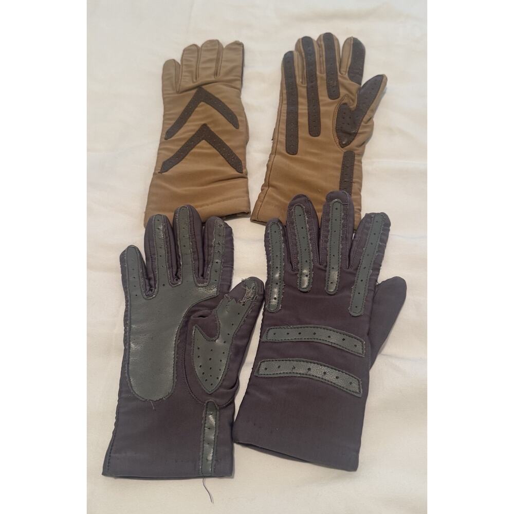 Isotoner Vintage Gloves Womens One Size Fits All Beige Grayโ Driving